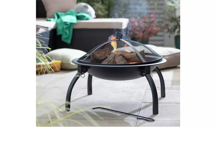 Home Foldable Firepit - Black