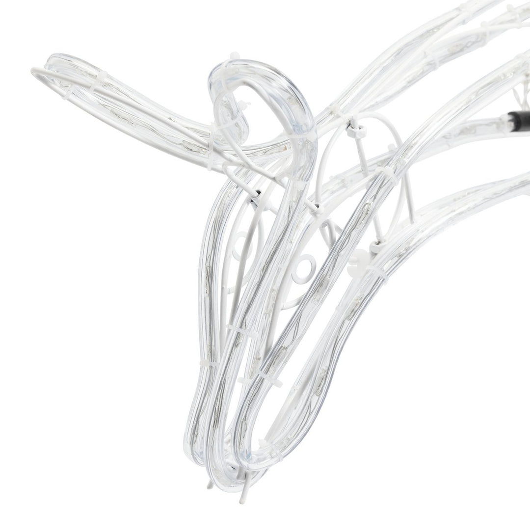 Home Pair Of Animated LED Nodding & Grazing Reindeer Christmas Decorations