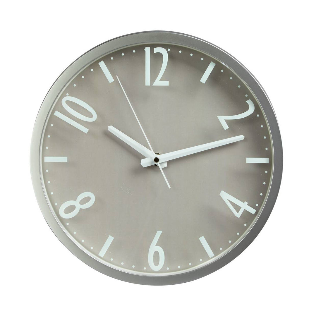 Home Contemporary Wall Clock - Silver