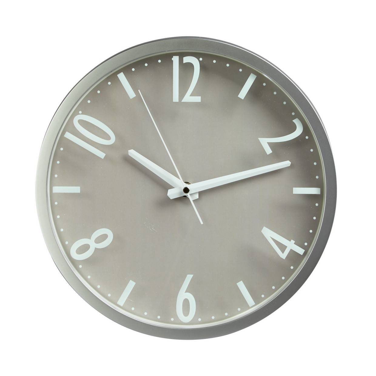 Home Contemporary Wall Clock - Silver