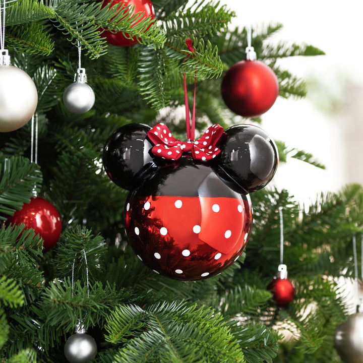 Disney Large Minnie Mouse Christmas Bauble - Red
