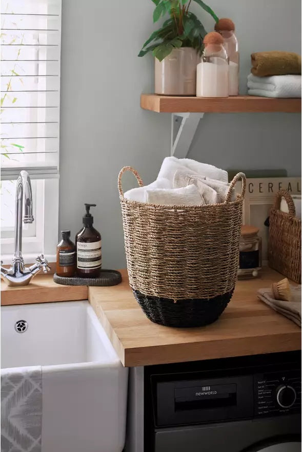 Habitat 27L Seagrass Small Storage Basket - Naturals