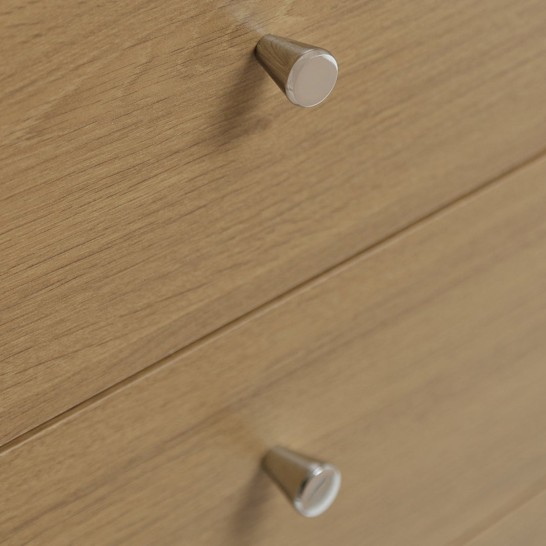 Home Malibu 3 Drawer Bedside Table - Oak Effect (Slight Damage)