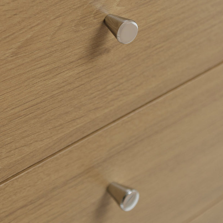 Home Malibu 3 Drawer Bedside Table - Oak Effect (Slight Damage)