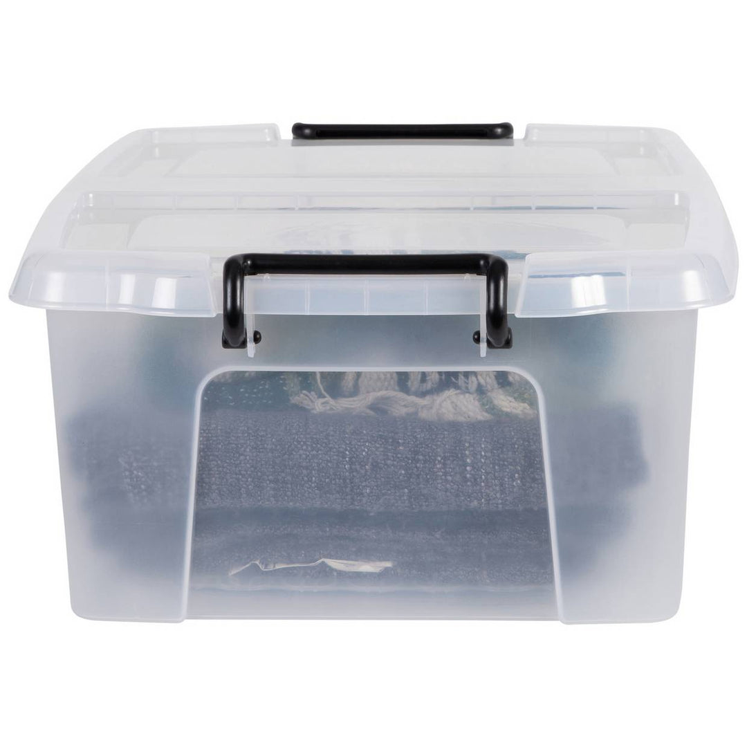 Strata Smart 24L Plastic Storage Boxes with Lid - Clear
