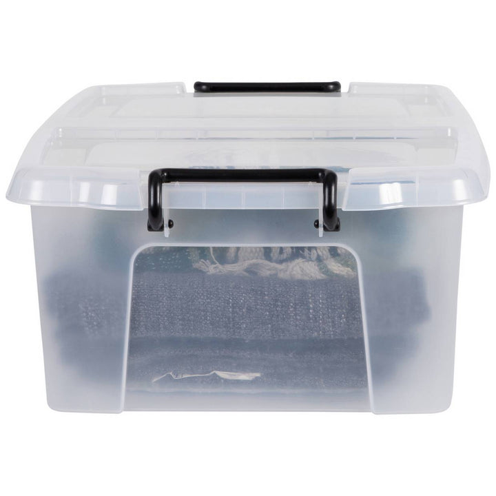 Strata Smart 24L Plastic Storage Boxes with Lid - Clear