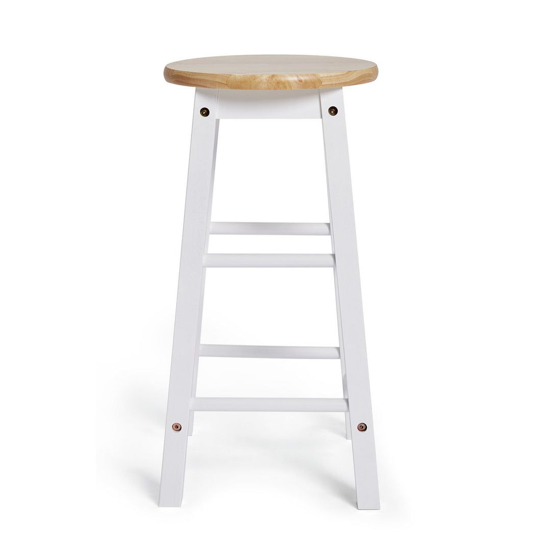 Habitat Pair of Wooden Bar Stools - Two Tone