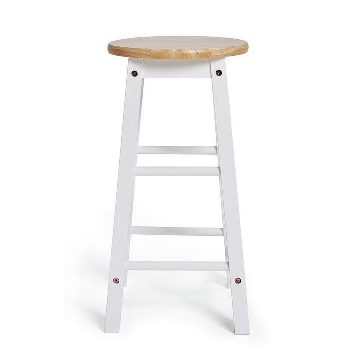 Habitat Pair of Wooden Bar Stools - Two Tone