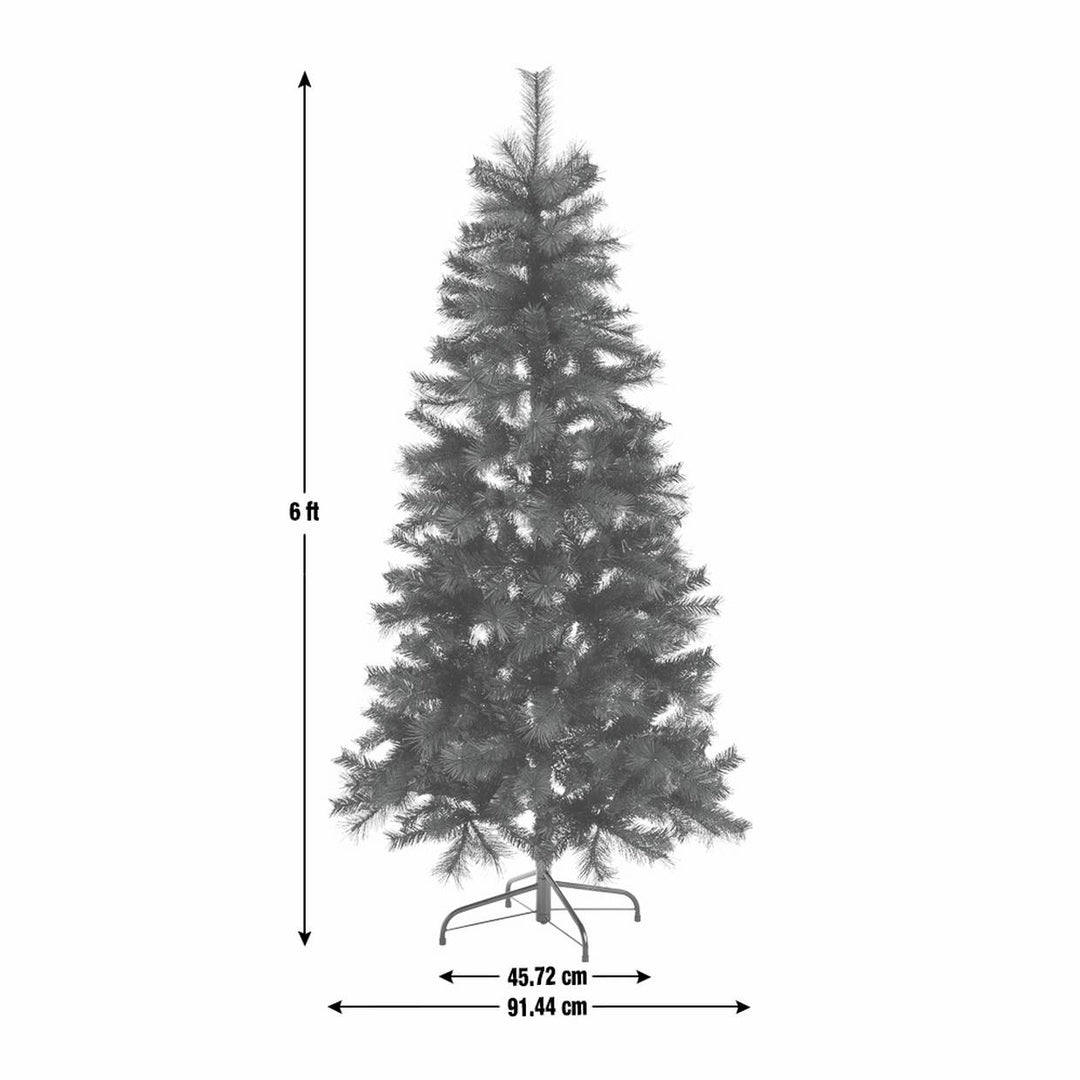 Habitat 6ft Black Tips Artificial Christmas Tree