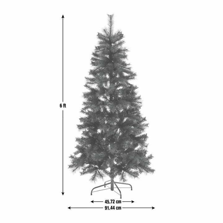 Habitat 6ft Black Tips Artificial Christmas Tree