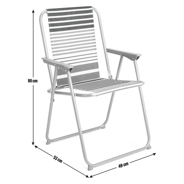 Habitat Folding Metal Garden Chair - Blue