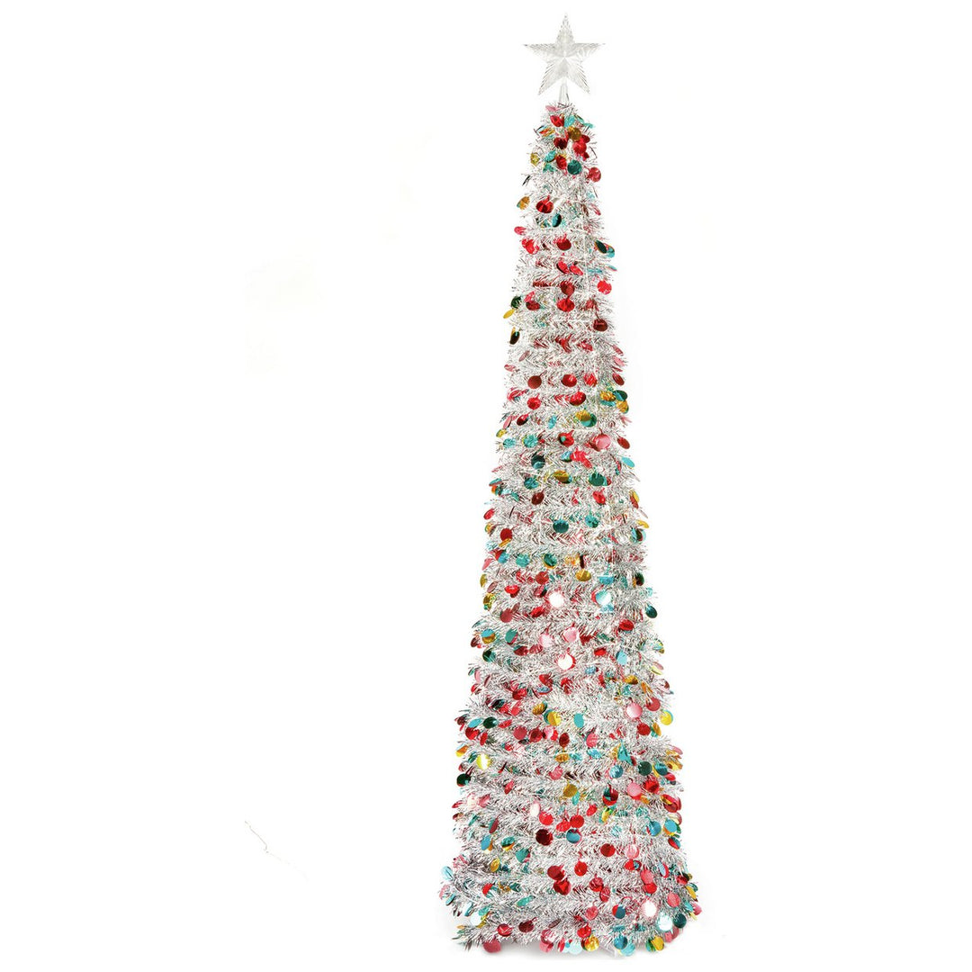 Premier Decorations 6ft Pop Up Slim Christmas Tree - Silver