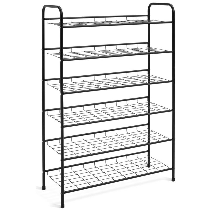 Home Jorn 6 Shelf Shoe Storage Rack - Black