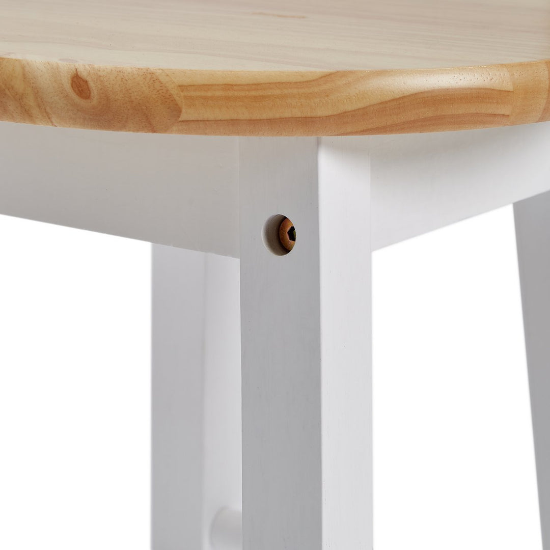 Habitat Pair of Wooden Bar Stools - Two Tone
