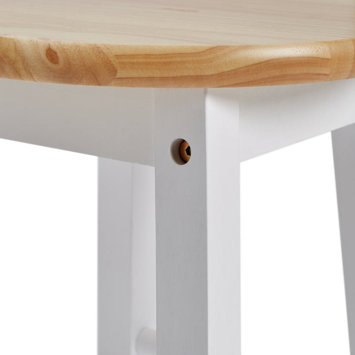 Habitat Pair of Wooden Bar Stools - Two Tone