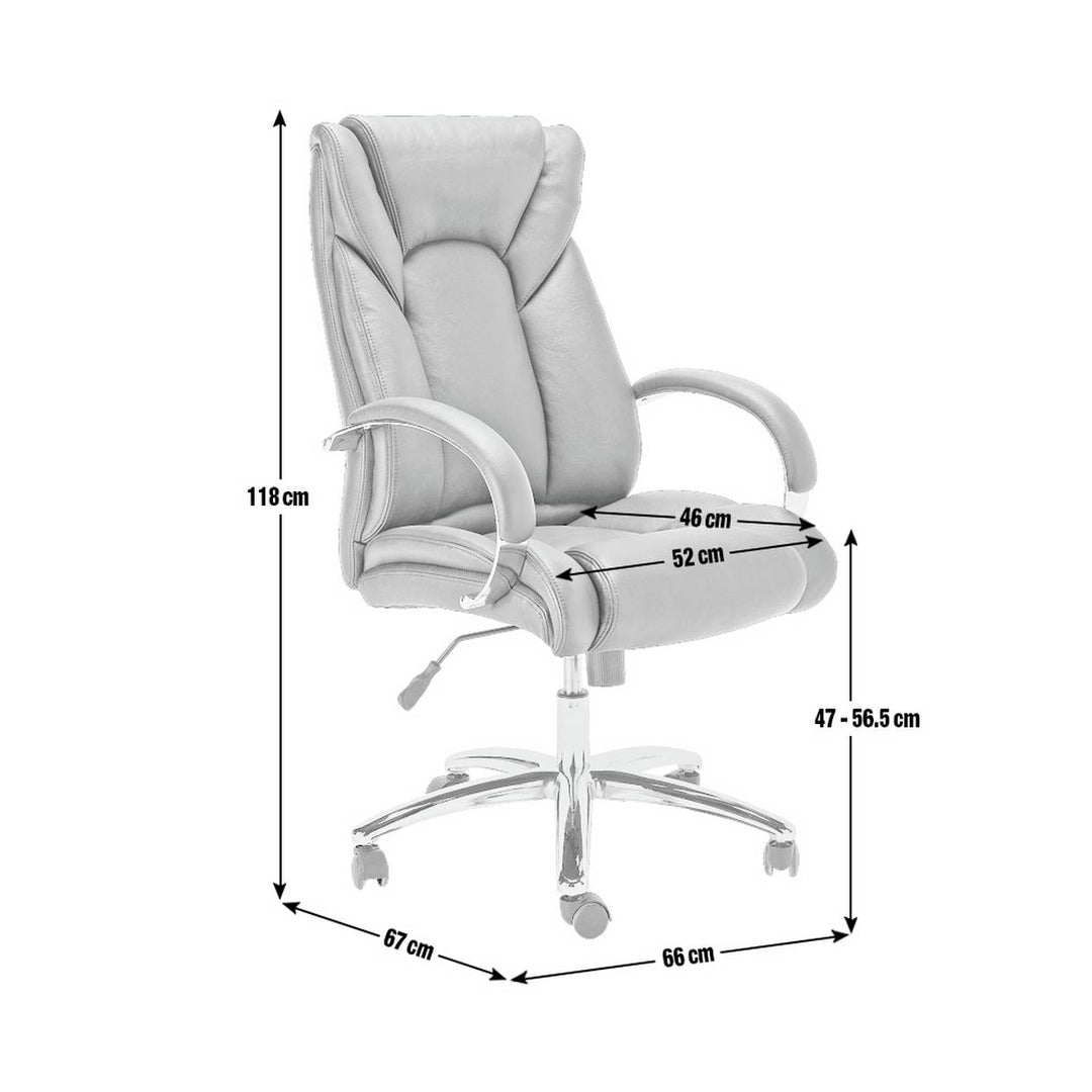 Habitat Leather Mix Manager Office Chair - Black
