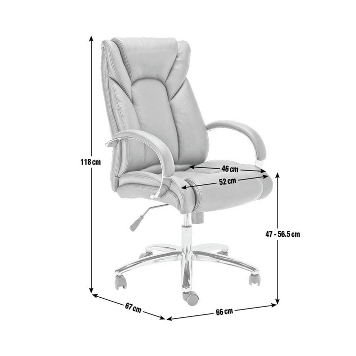 Habitat Leather Mix Manager Office Chair - Black