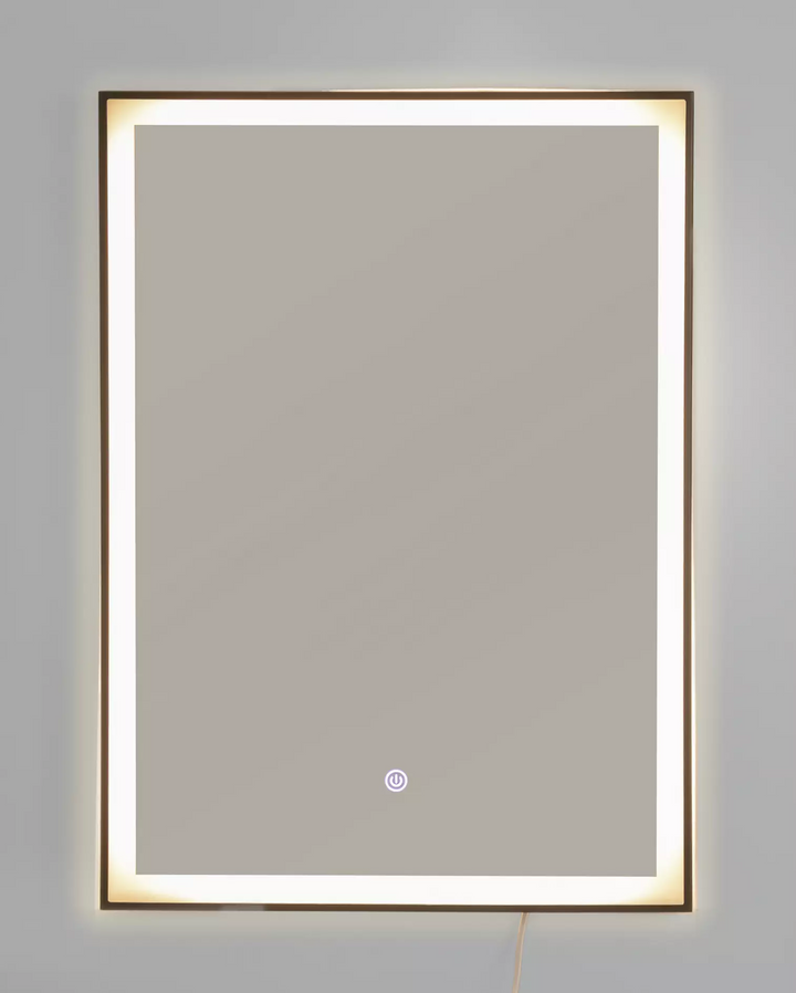 Habitat Rectangle Backlight LED Mirror - Black