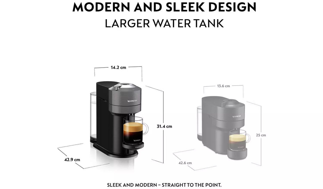 Nespresso Vertuo Next Pod Coffee Machine Bundle Magimix Grey