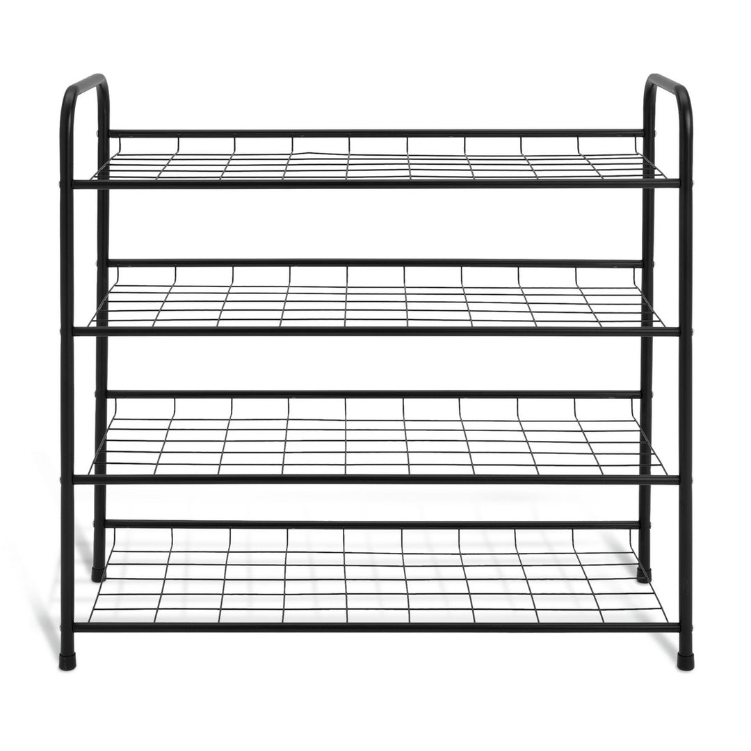 Home Jorn 4 Shelf Shoe Storage Rack - Black