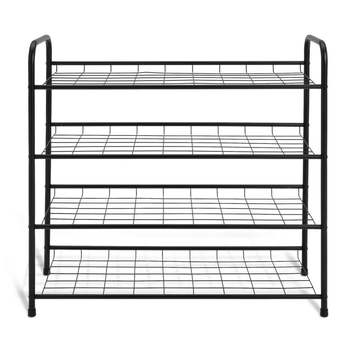 Home Jorn 4 Shelf Shoe Storage Rack - Black
