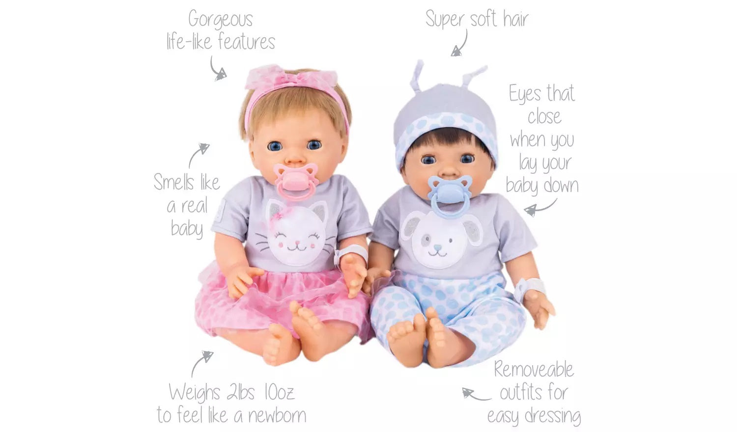 Tiny treasures store twin set dolls