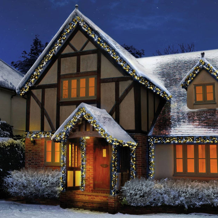 Premier Decorations 960 White LED Christmas Cluster Lights