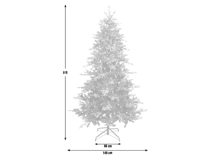 Habitat 8ft Pre lit Dewdrop Mixed Tip Christmas Tree
