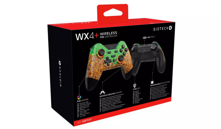 Gioteck WX4+ Switch Wireless RGB Controller - Multicoloured