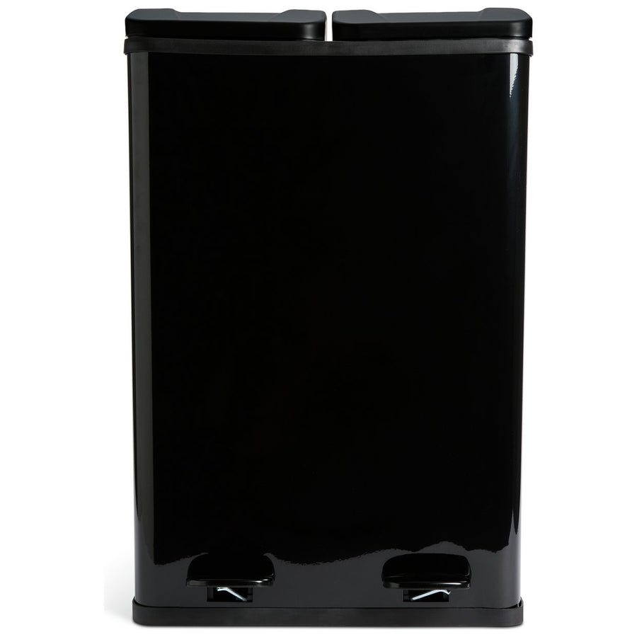 Habitat 60 Litre Twin Compartment Pedal Bin - Black