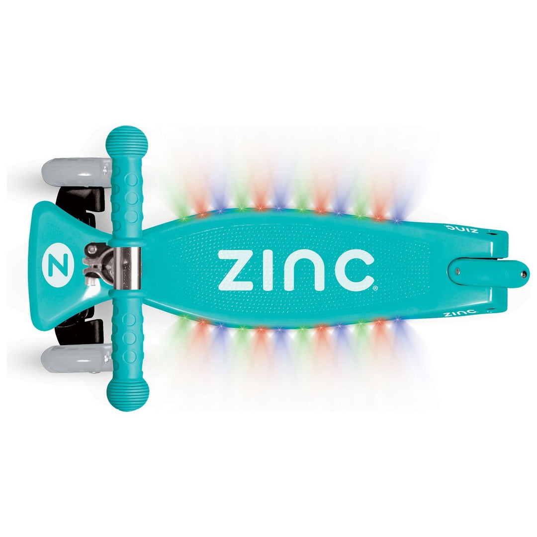 Zinc Light Up Strobe Scooter - Aqua