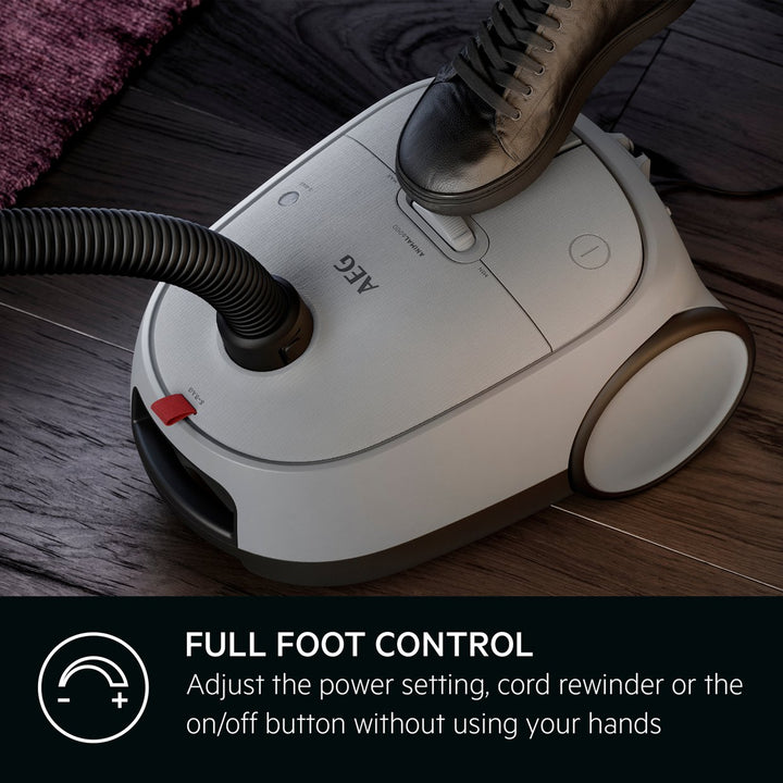 AEG 6000S Pet Bagged Cylinder Vacuum Grey