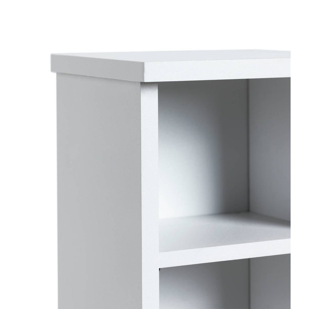 Home Maine CD and DVD Storage Unit - White Wood Effect