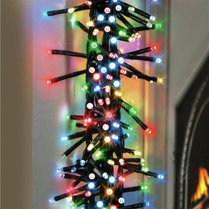 Premier Decorations 960 LED Clusters with Timer -Multicolour Christmas Lights