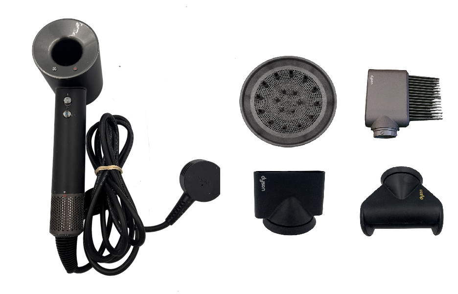 Dyson Supersonic Hair Dryer - Black / Nickel - With 4 Attachments 