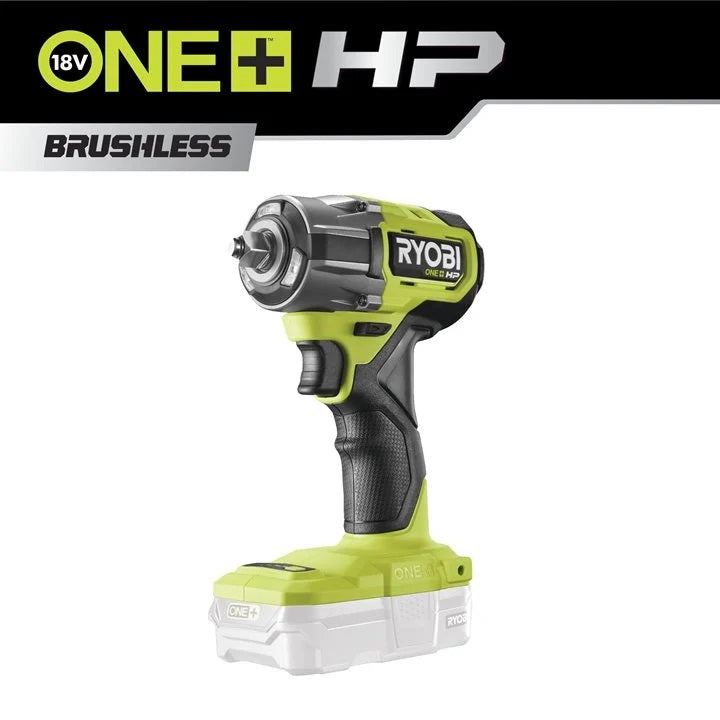 Ryobi RIW18C-0 18V ONE+ HP Cordless Brushless Compact 1/2" Impact Wrench (Bare Tool)