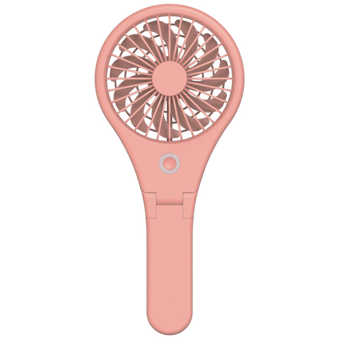 Bush Pink Handheld &amp; Foldable Rechargeable Desk Fan - 4 Inch