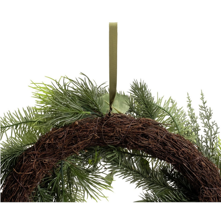 Habitat Extra Large Faux Green Pinecone Christmas Wreath