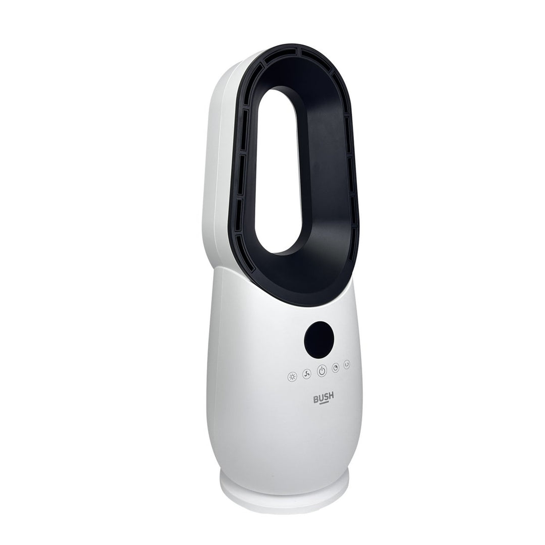 Bush Bladeless White and Black Desk Fan with Remote Control