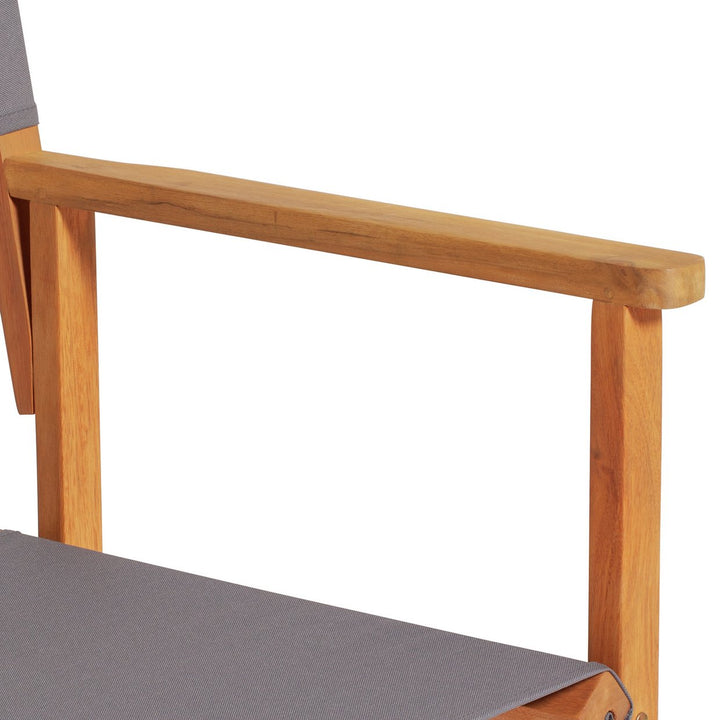 Habitat Folding Wooden Garden Director Chair - Charcoal