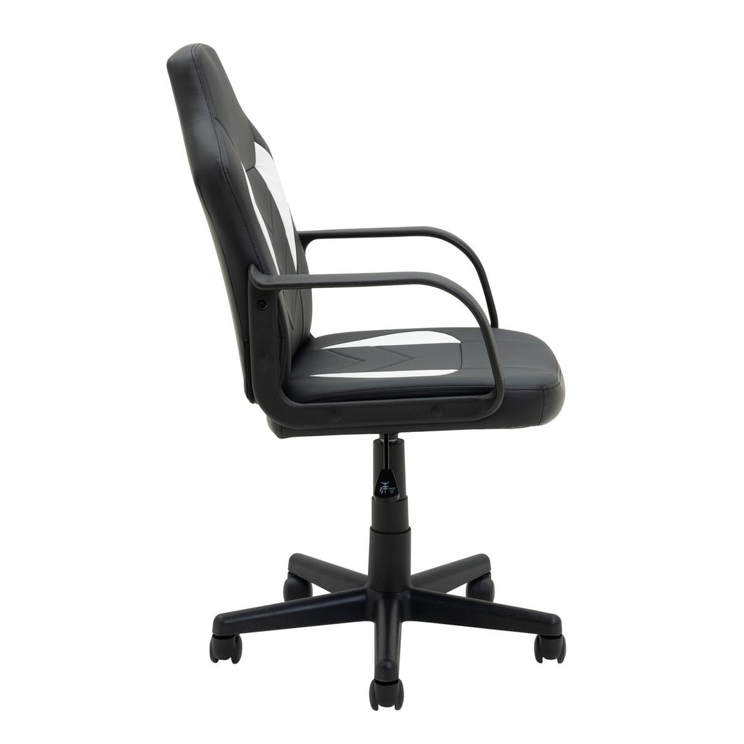 Home Faux Leather Office Gaming Chair - Black