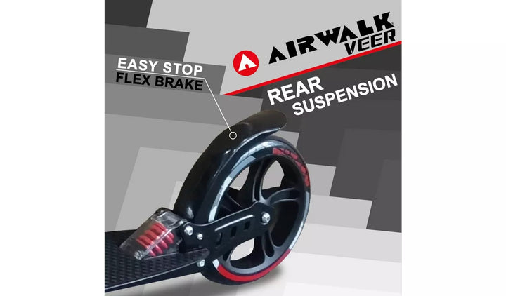 Airwalk Veer Suspension Folding Big Wheeled Scooter