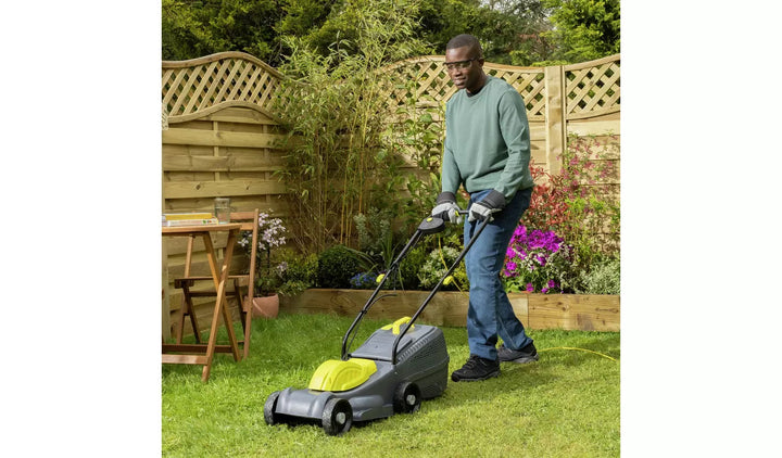 Challenge Corded 32cm Rotary Lawnmower 1000w & 22cm Grass Trimmer