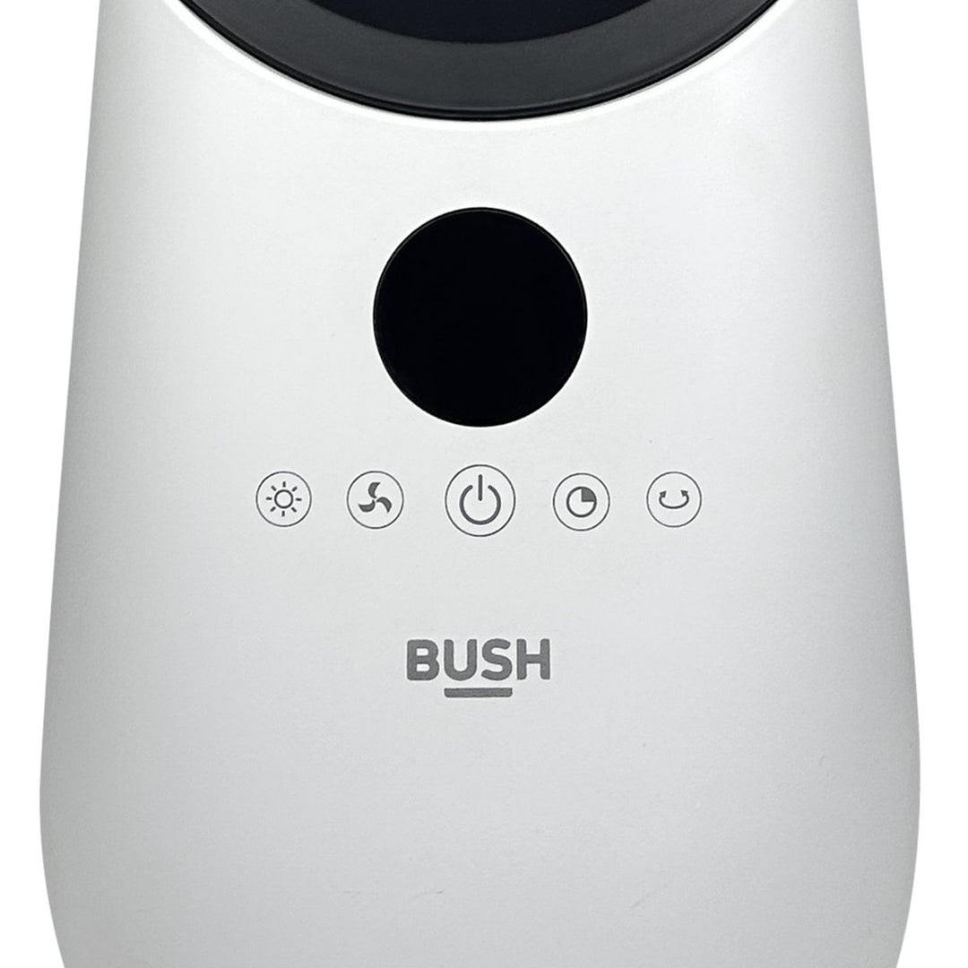 Bush Bladeless White and Black Desk Fan with Remote Control