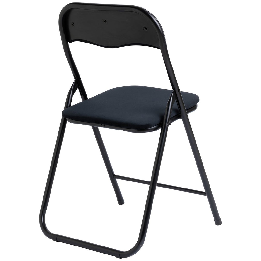 Home Nyla Velvet Folding Dining Chair - Black
