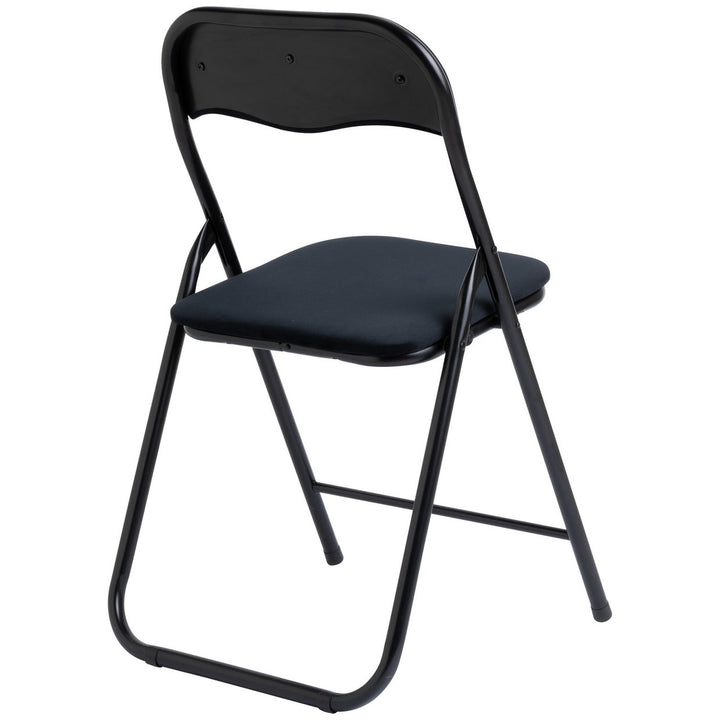 Home Nyla Velvet Folding Dining Chair - Black