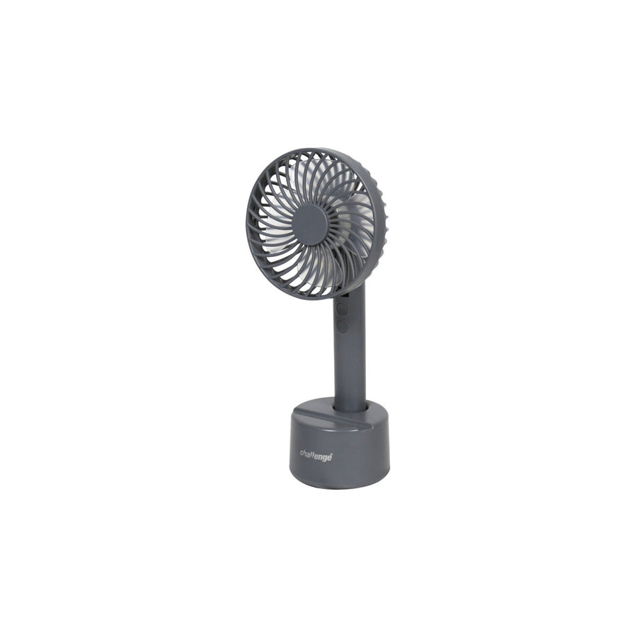 Challenge Grey Hand Held Desk Fan With Dock - 4 Inch