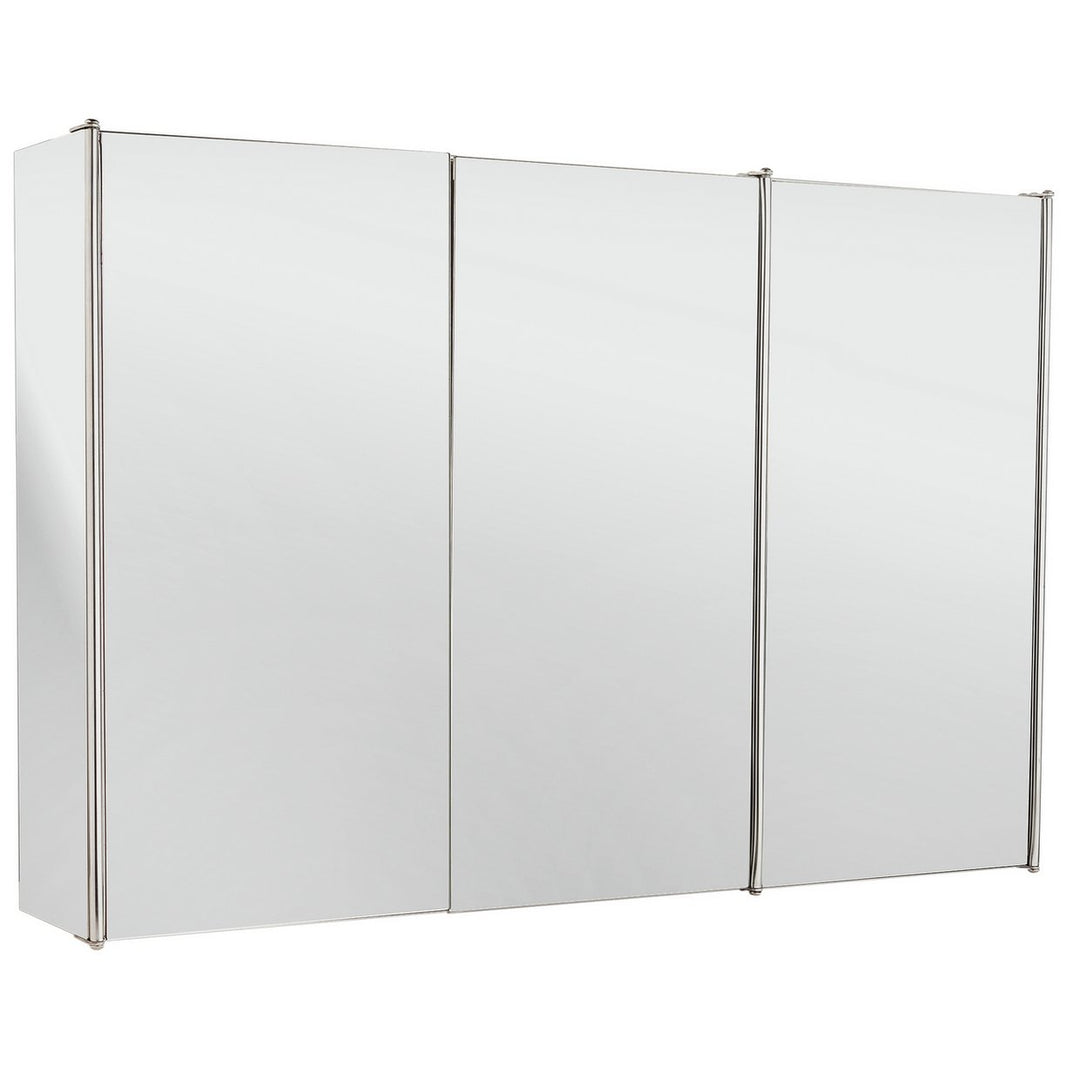 Home Stainless Steel 3 Door Mirrored Bathroom Wall Cabinet