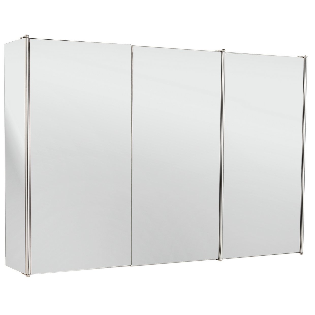Home Stainless Steel 3 Door Mirrored Bathroom Wall Cabinet