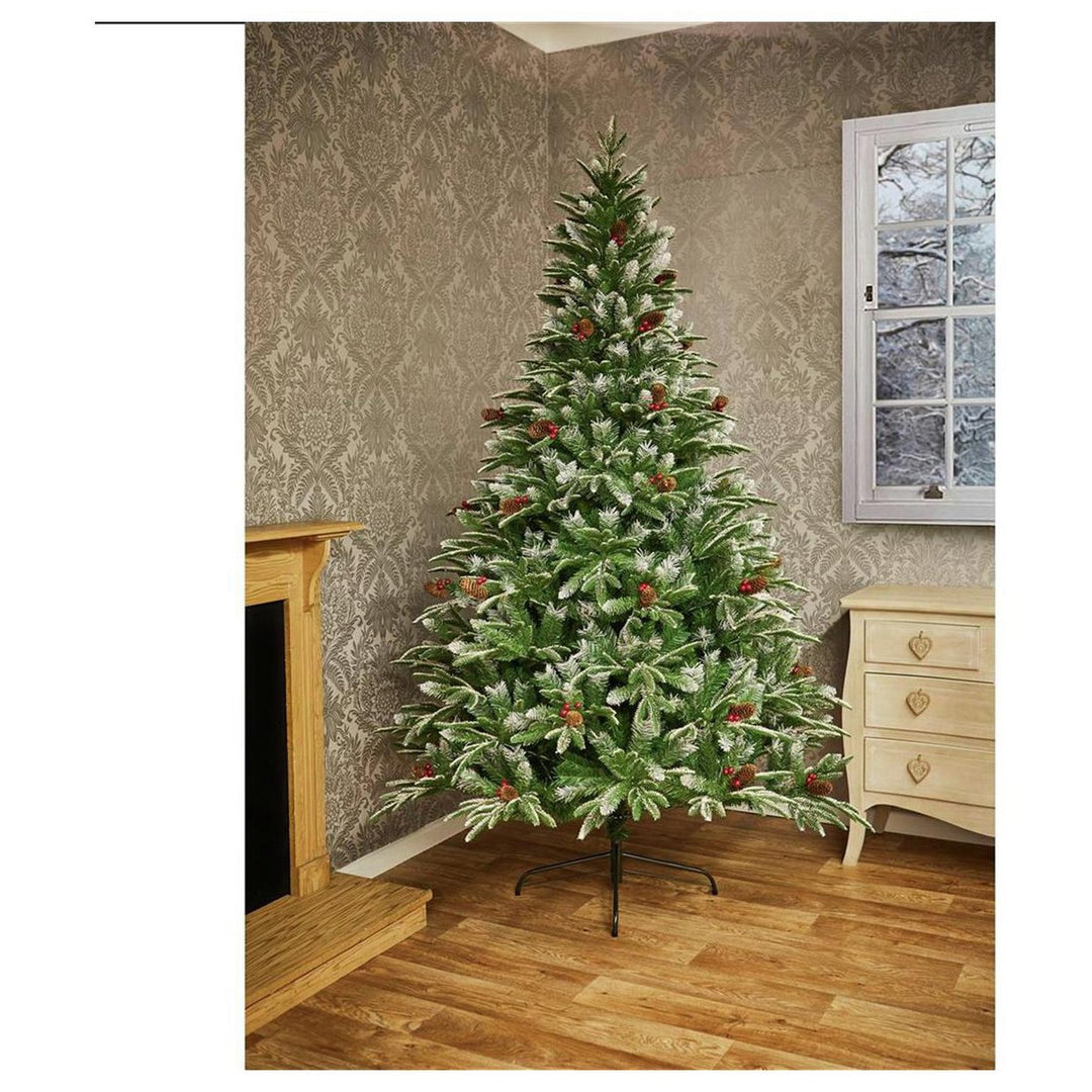Premier Decorations 6ft Frosted Spruce Christmas Tree -Green